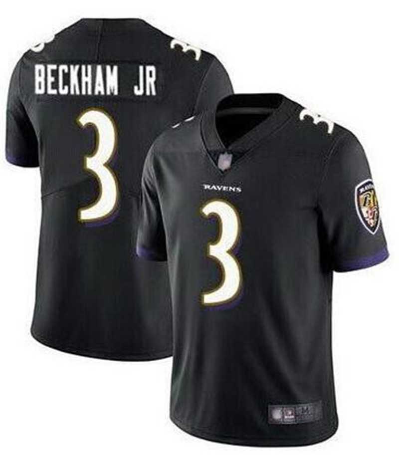 Men & Women & Youth Nike Baltimore Ravens #3 Odell Beckham Jr Black Vapor Untouchable Limited Jersey